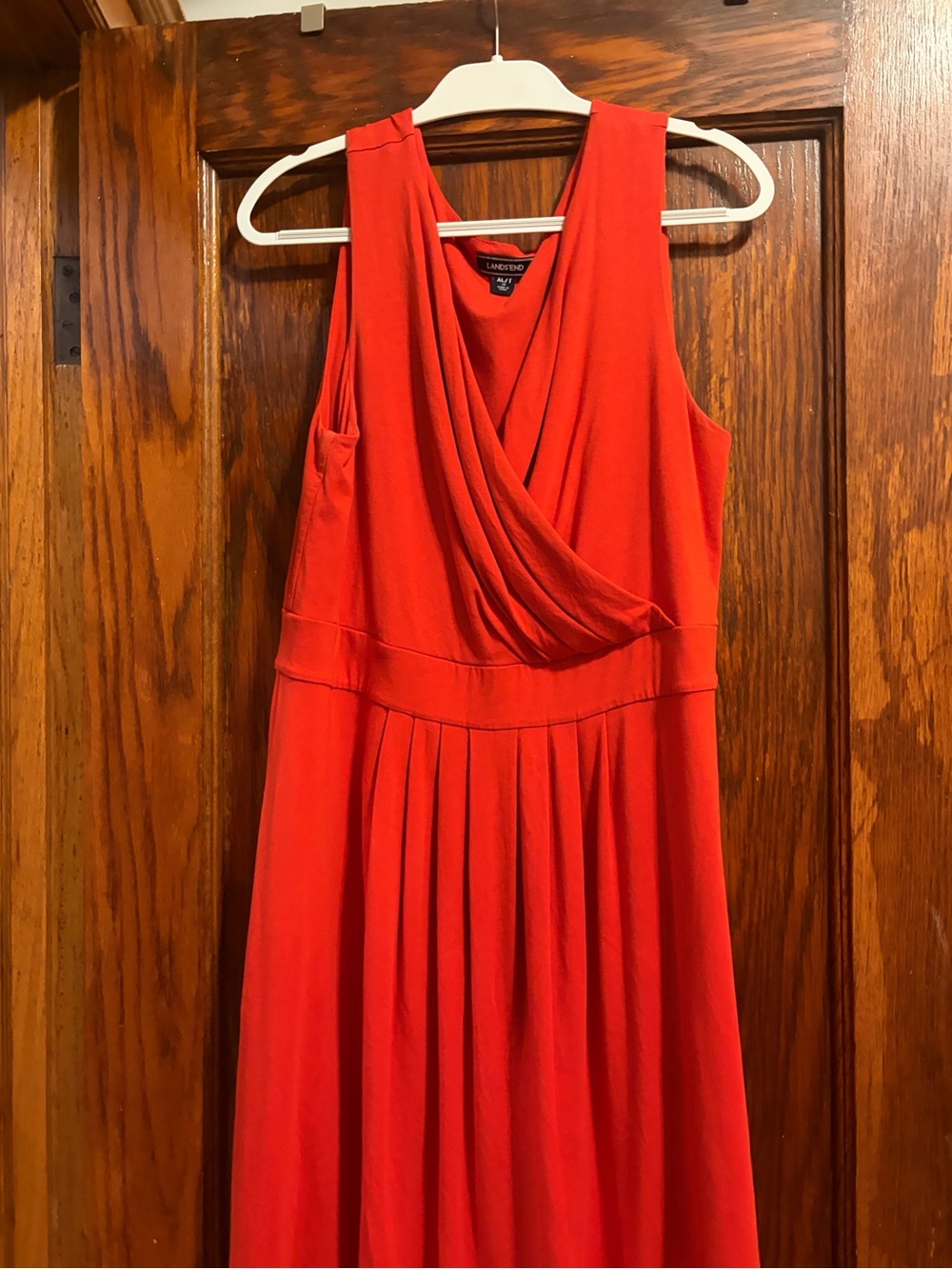 Land’s End Pima Cotton orange midi dress